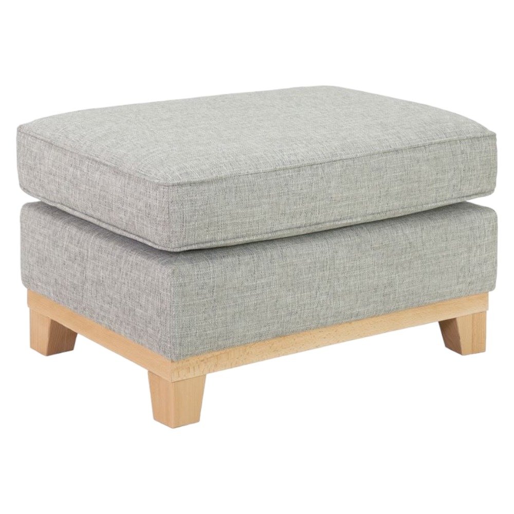 Delta Grey Tufted Footstool