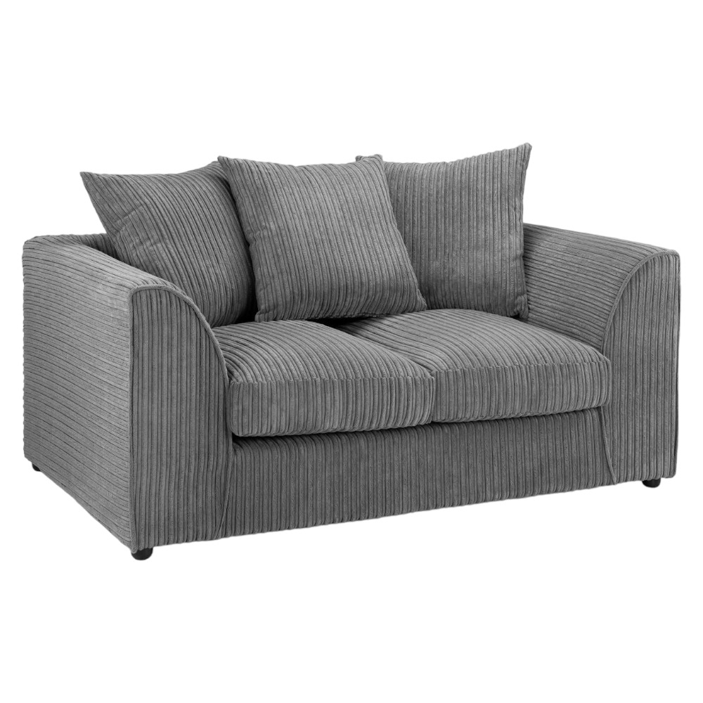 Harley Jambo Grey Tufted 2 Seater Sofa