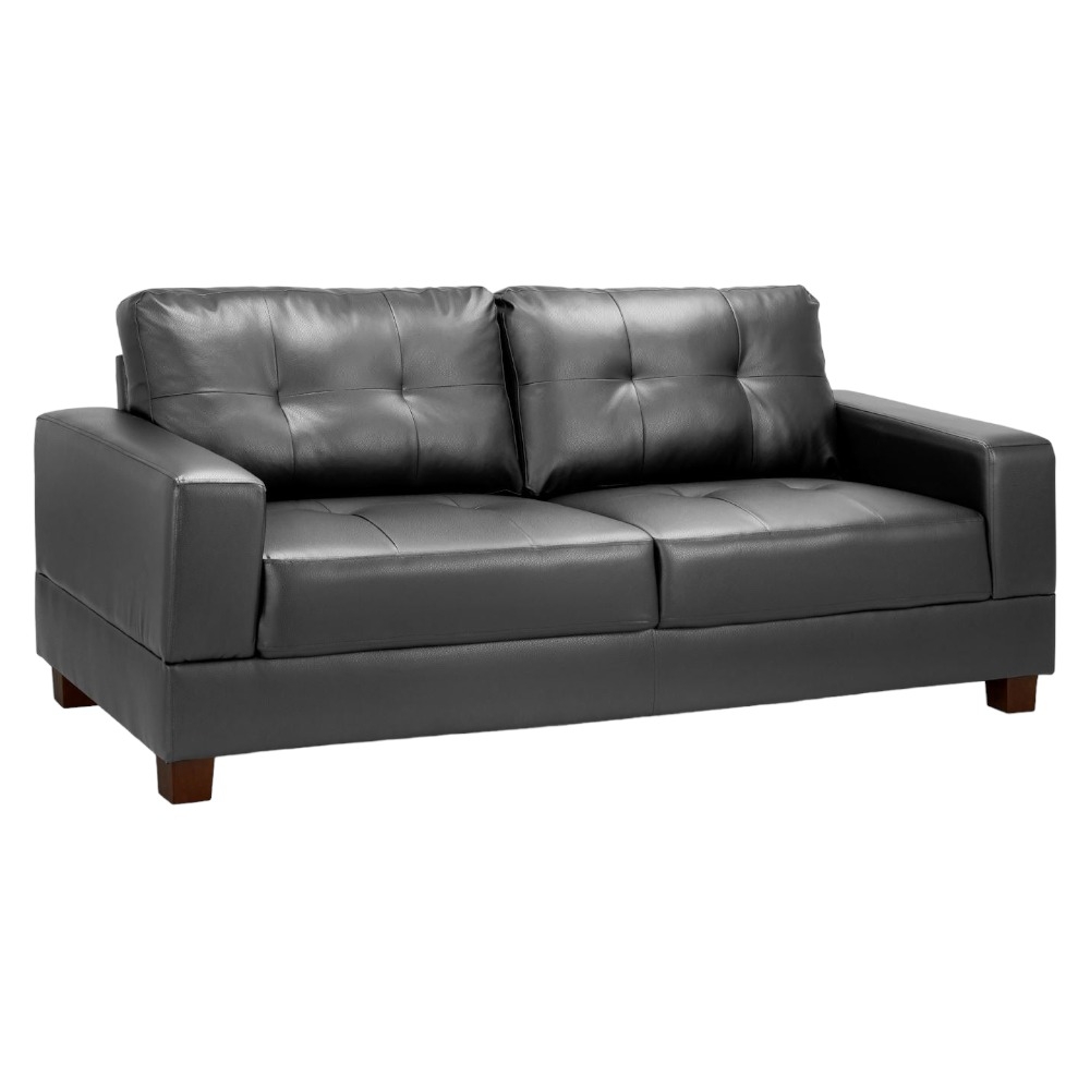 Jerry Black Tufted 3 Seater Sofa