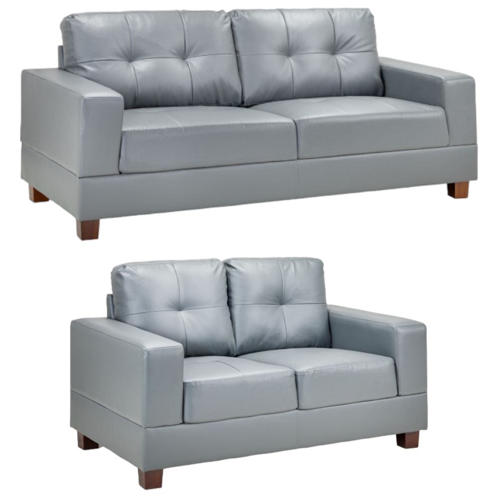 Jerry Grey Tufted 32 Seater Sofa