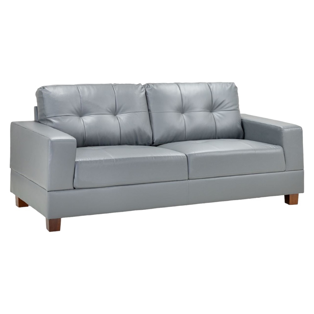 Jerry Grey Tufted 3 Seater Sofa