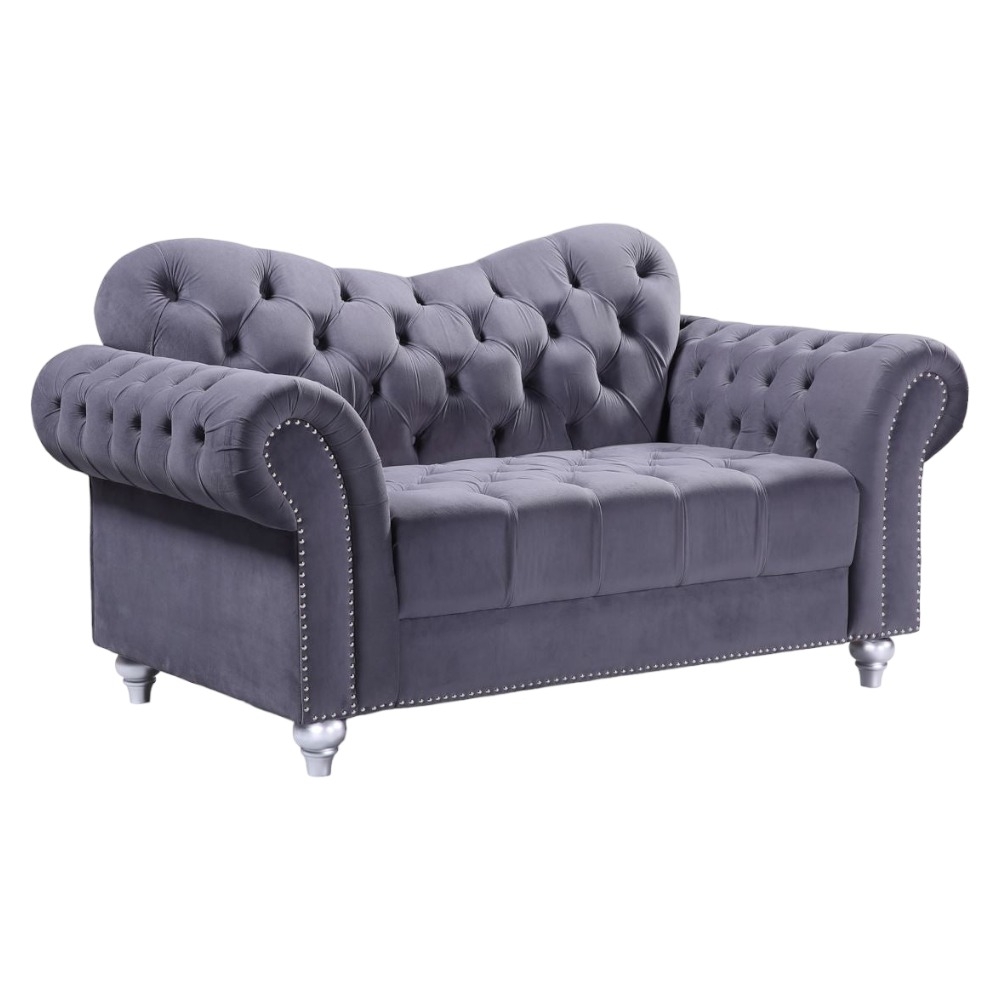 Jubilee Grey Tufted 2 Seater Sofa