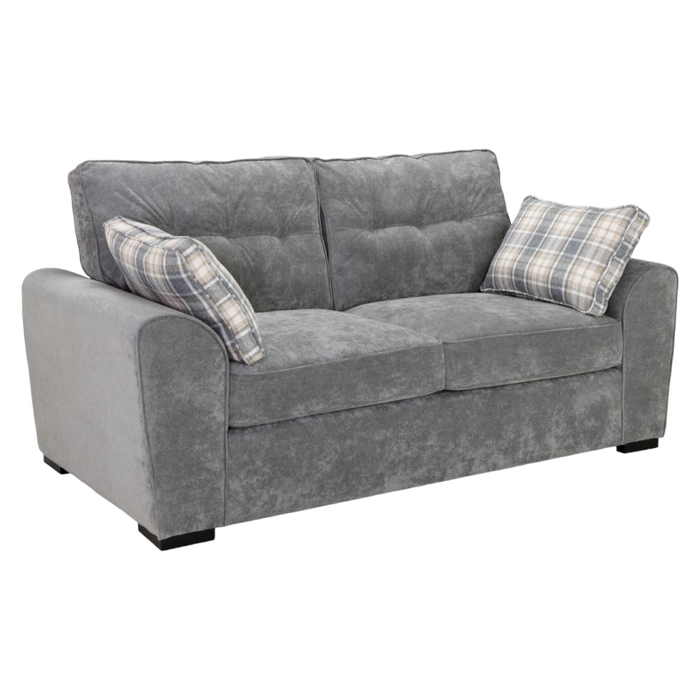 Maxwell Grey Tufted 3 Seater Sofa