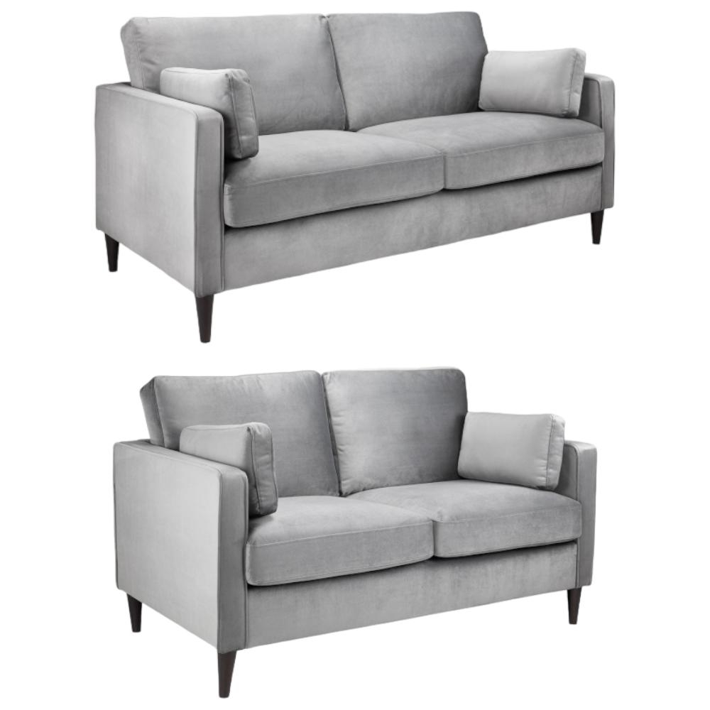 Munich Plush Grey Tufted 32 Seater Sofa