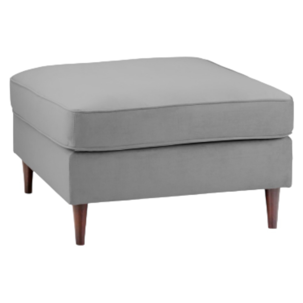 Munich Plush Grey Tufted Footstool