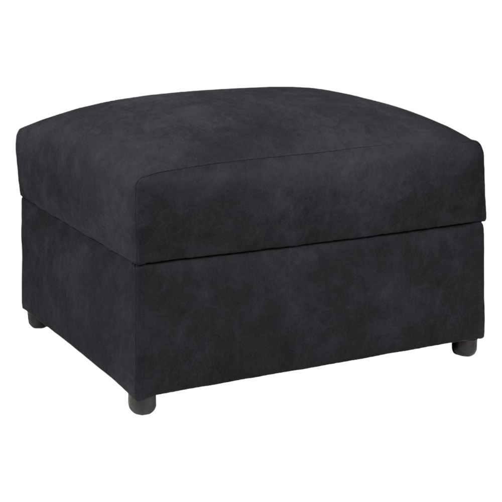 Oakland Charcoal Tufted Footstool