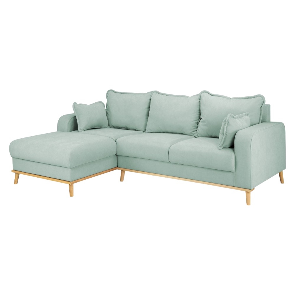 Briar Blue Tufted Right Hand Facing Corner Sofa