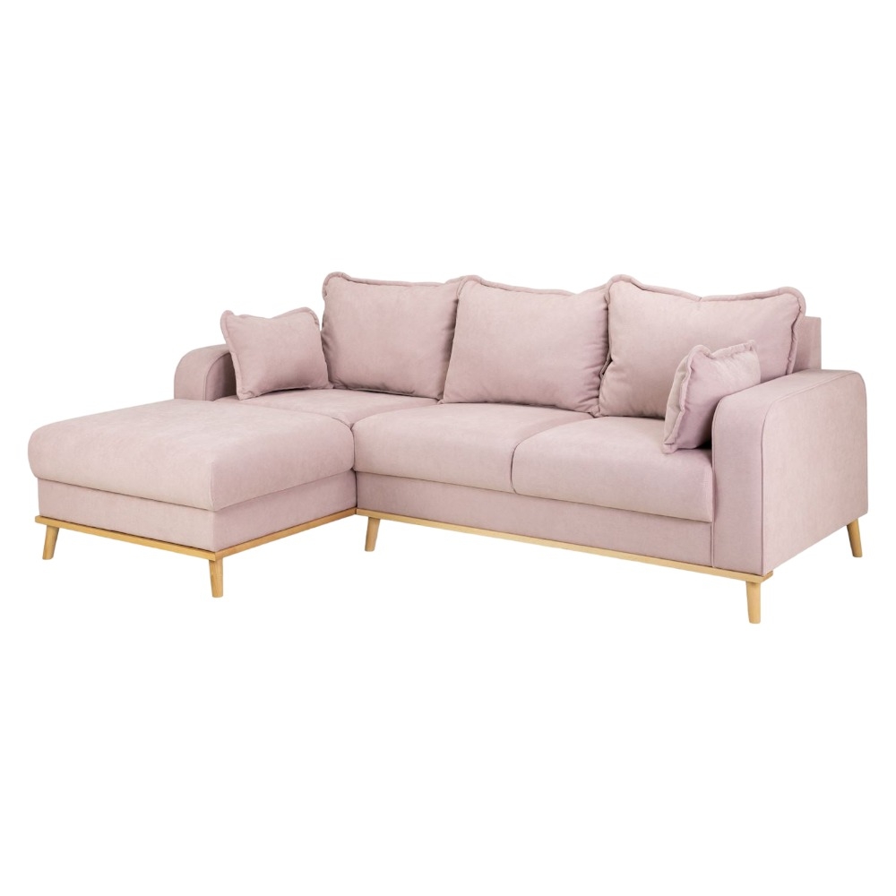 Briar Pink Tufted Left Hand Facing Corner Sofa
