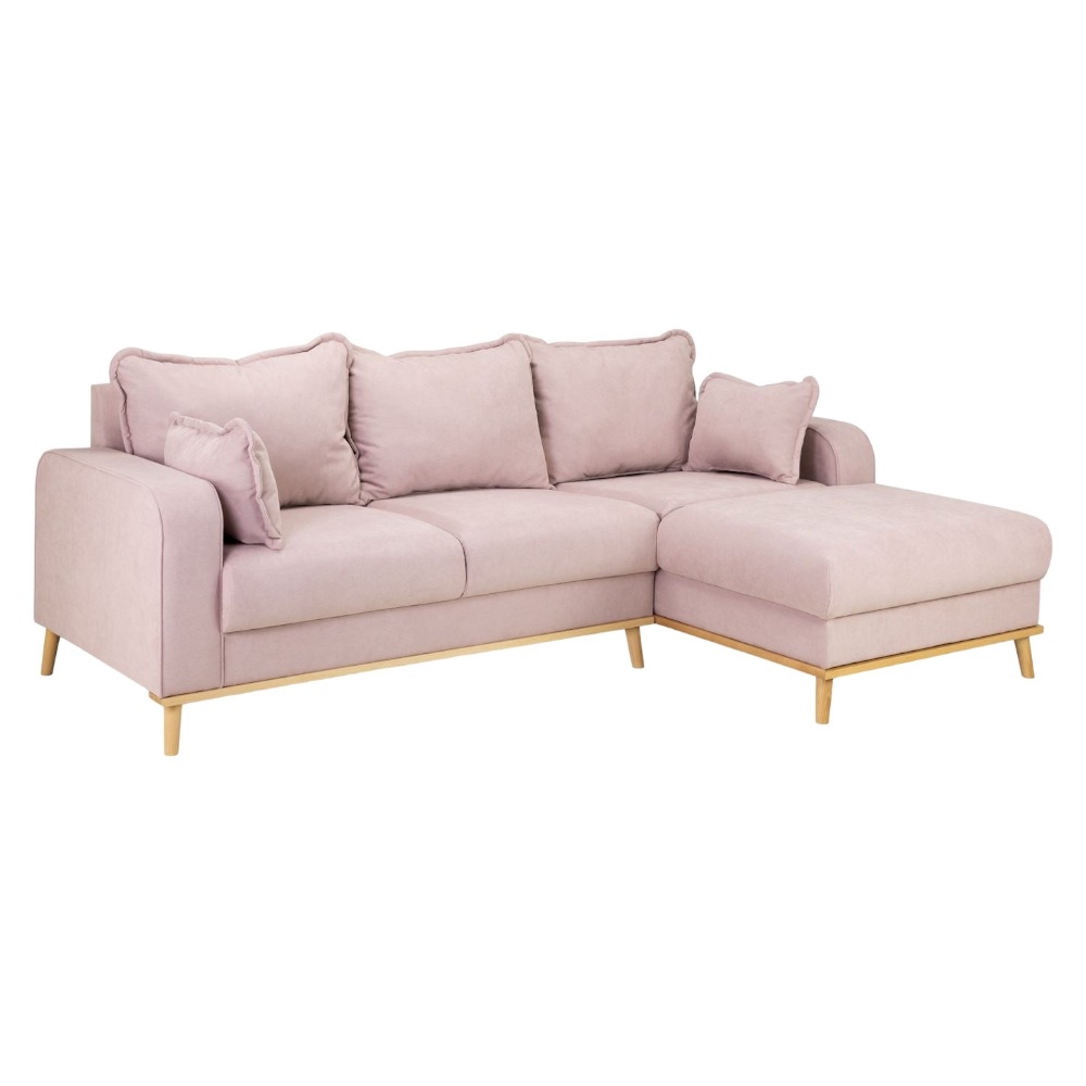 Briar Pink Tufted Right Hand Facing Corner Sofa