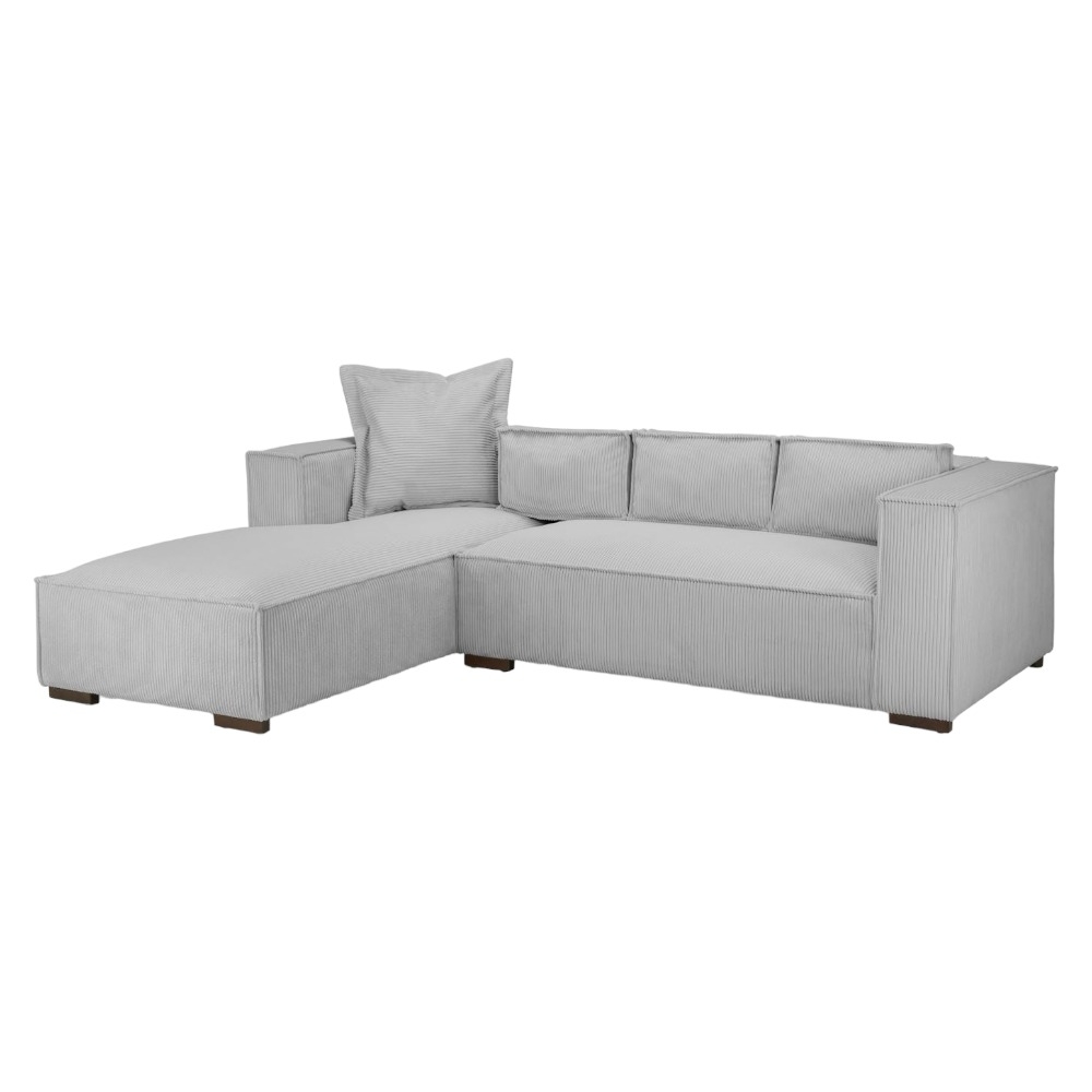 Chloe Grey Tufted Left Hand Facing Corner Sofa