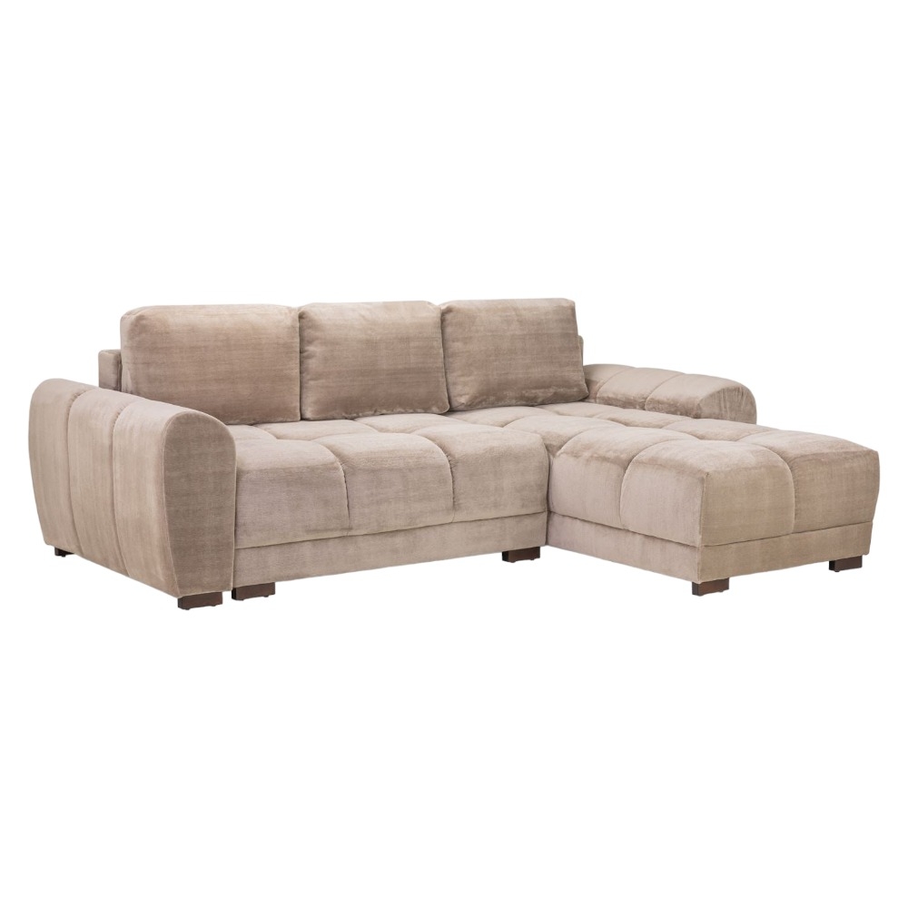 Azzuro Mocha Tufted Universal Corner Sofabed