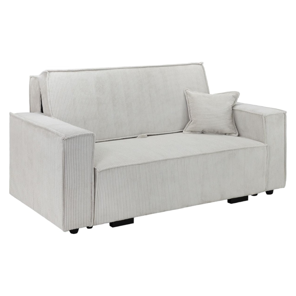 Cassia Beige Tufted 2 Seater Sofabed