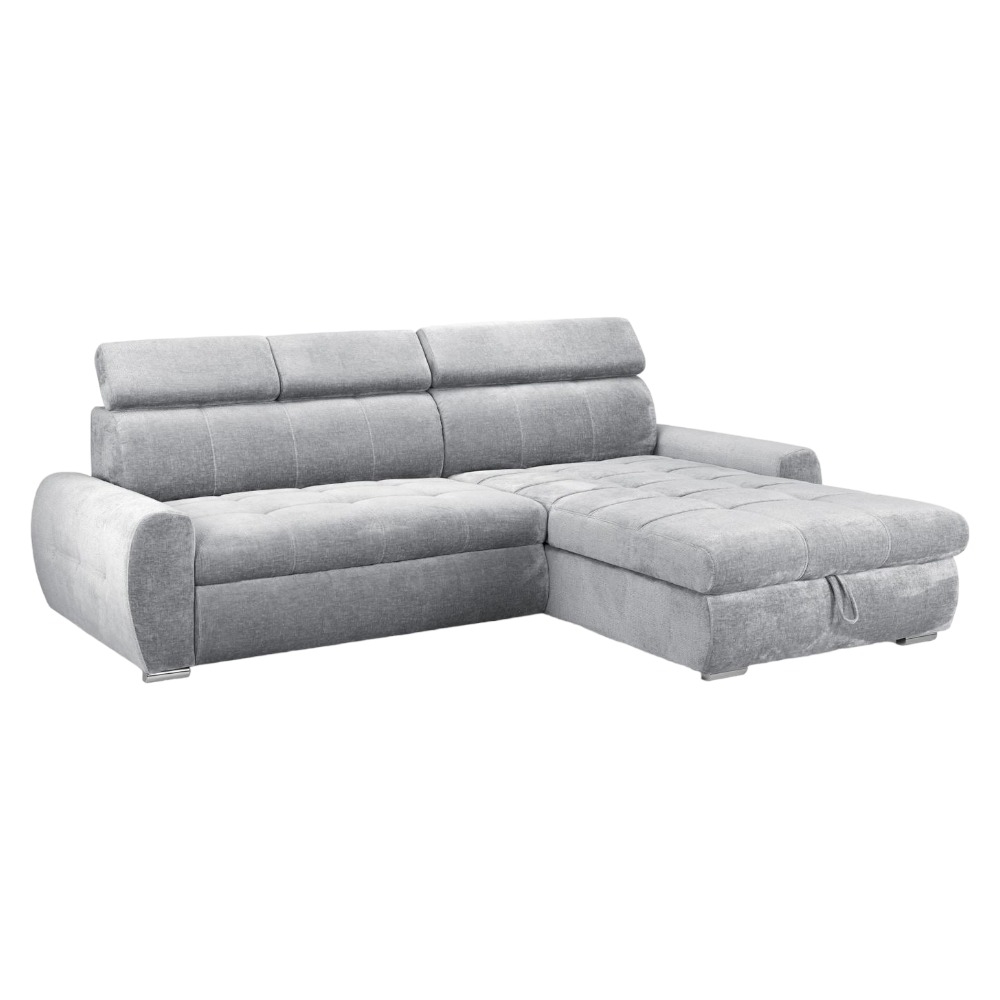 Fenix Grey Tufted Universal Corner Sofabed