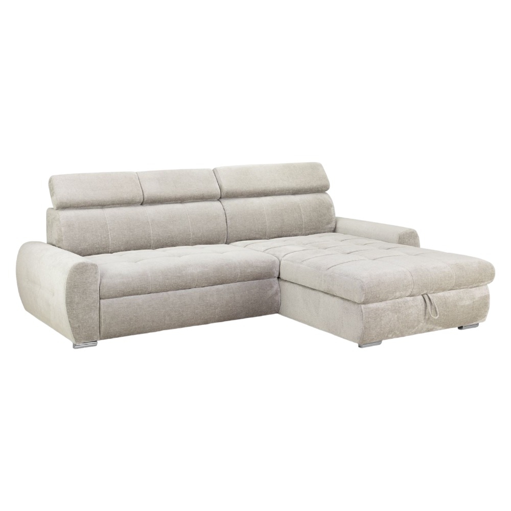 Fenix Mocha Tufted Universal Corner Sofabed