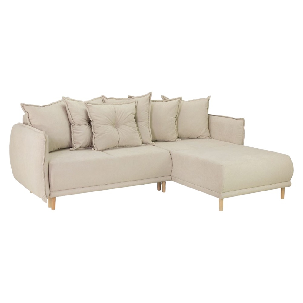 Gale Beige Tufted Universal Corner Sofabed