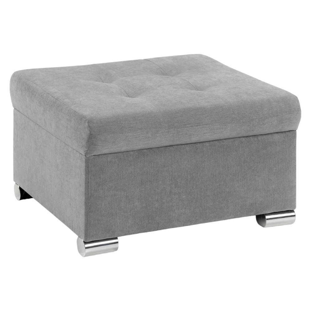 Kris Grey Tufted Footstool