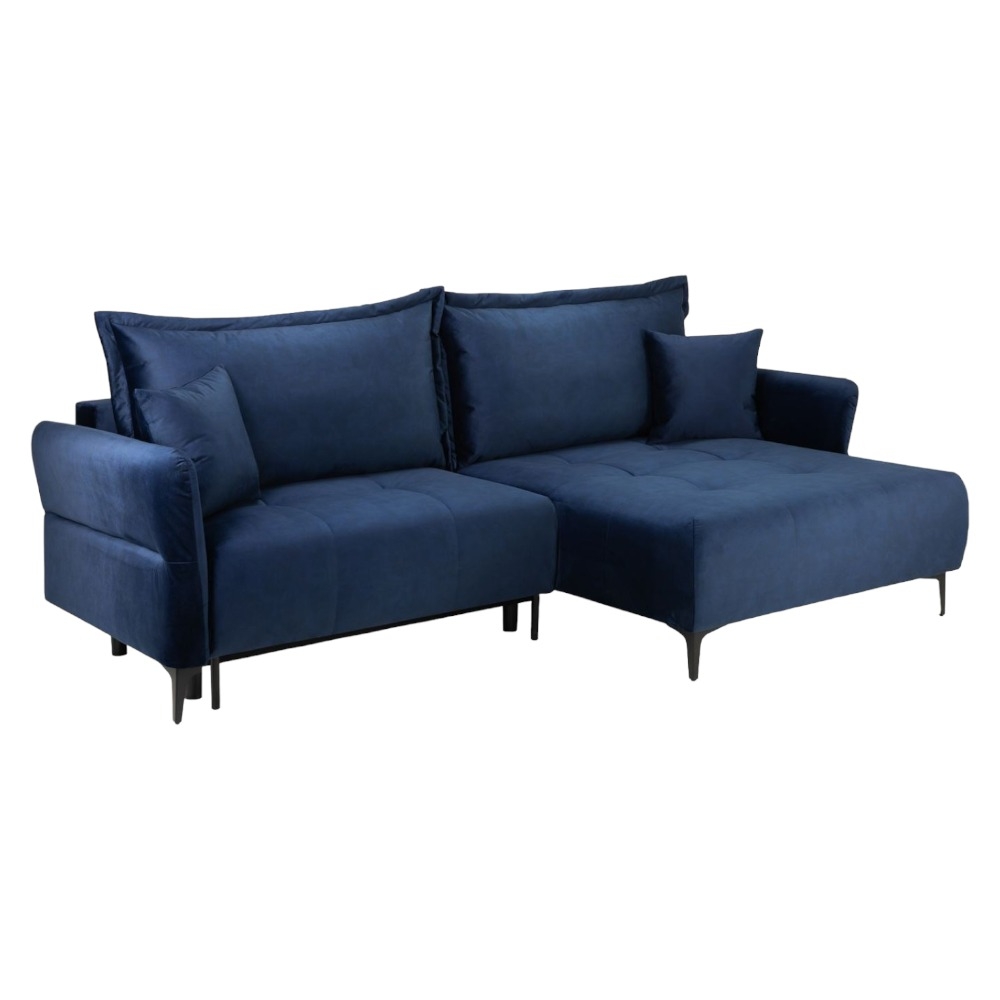 Santa Maria Blue Tufted Universal Corner Sofabed