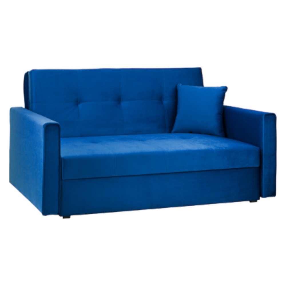 Viva Plush Blue Tufted 3 Seater Sofabed