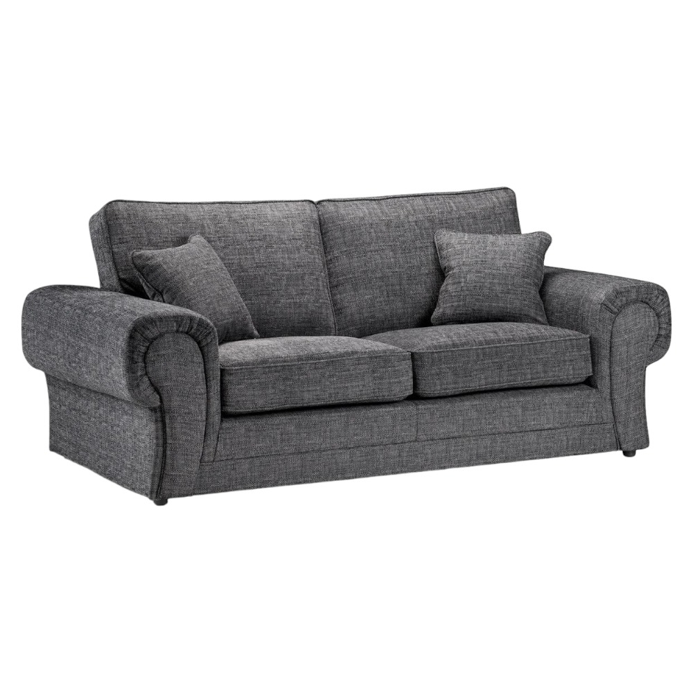 Wilcot Grey Tufted 3 Seater Sofa