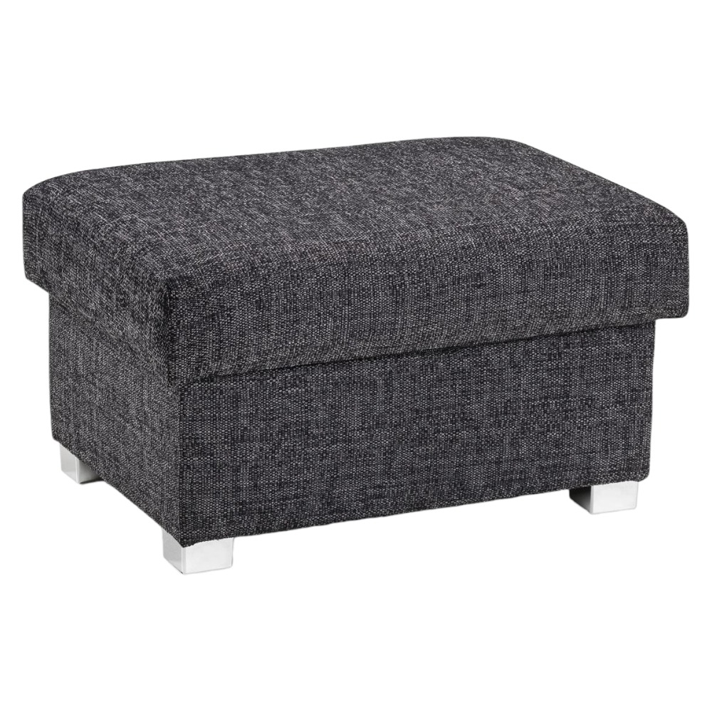 Wilcot Grey Tufted Footstool