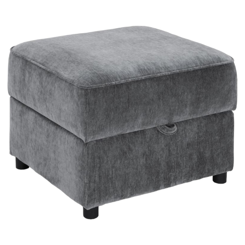 Willow Grey Tufted Footstool