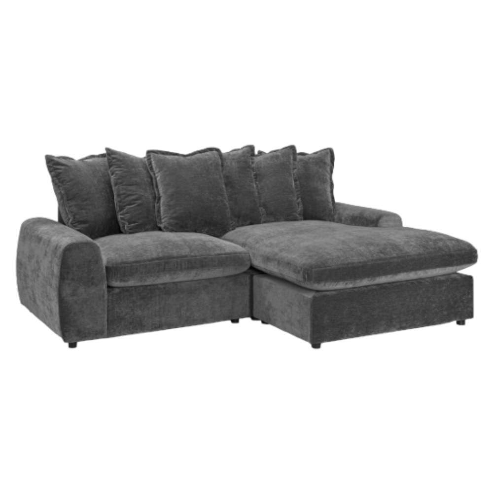 Winnie Grey Tufted Left Hand Facing Corner Sofa