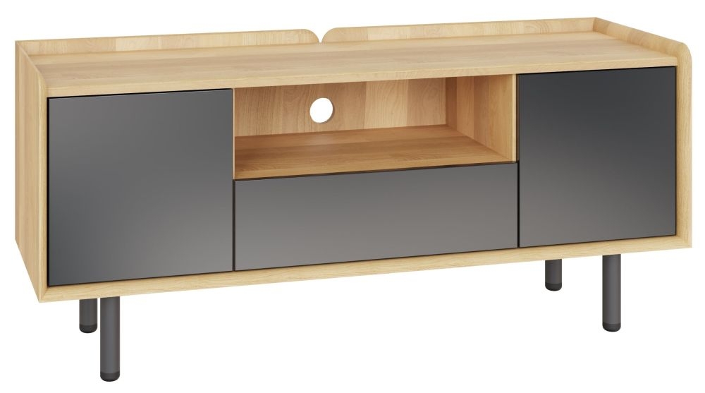 Balto Anthracite And Oak Tv Unit