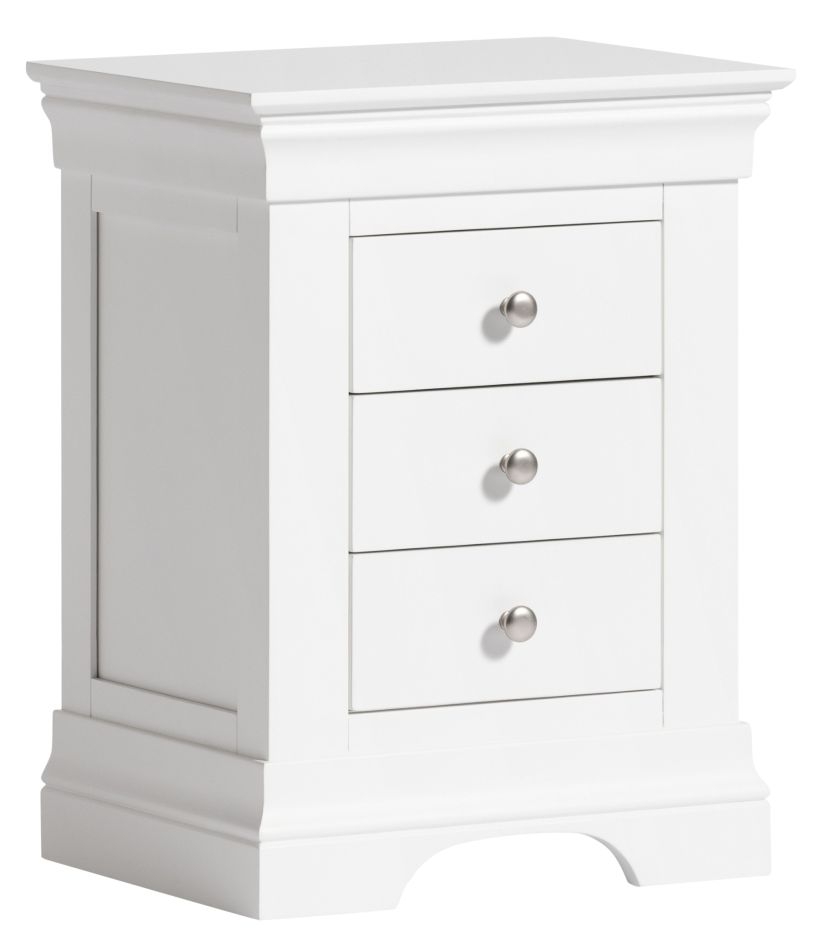 Chantilly White Painted Bedside Cabinet