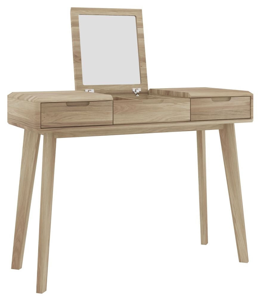 Como Scandinavian Oak 2 Drawer Dressing Table