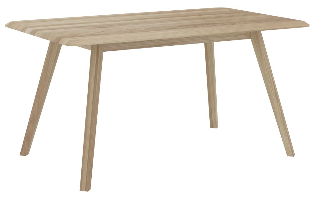 Como Scandinavian Oak Fixed Top Dining Table