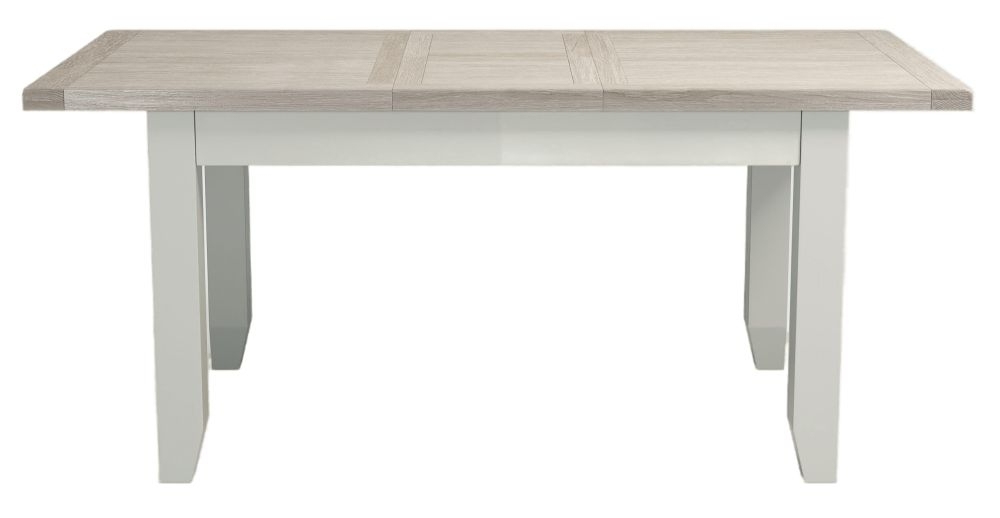 Cotswold Grey Painted And Oak Top 140cm Extending Dining Table