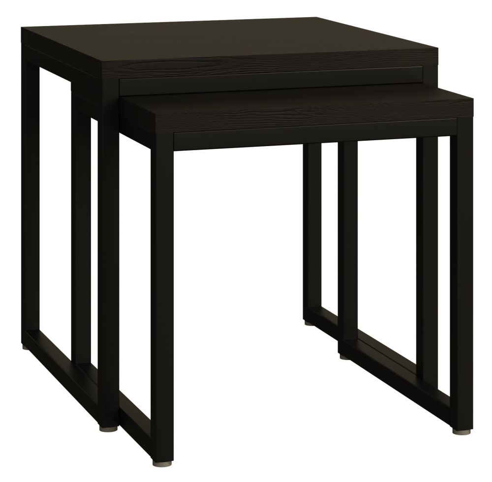 Mono Black And Oak Nest Of 2 Tables