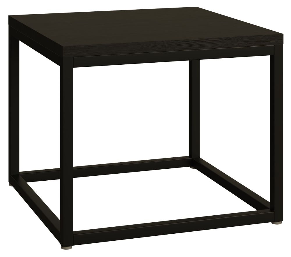 Mono Black And Oak Square Side Table