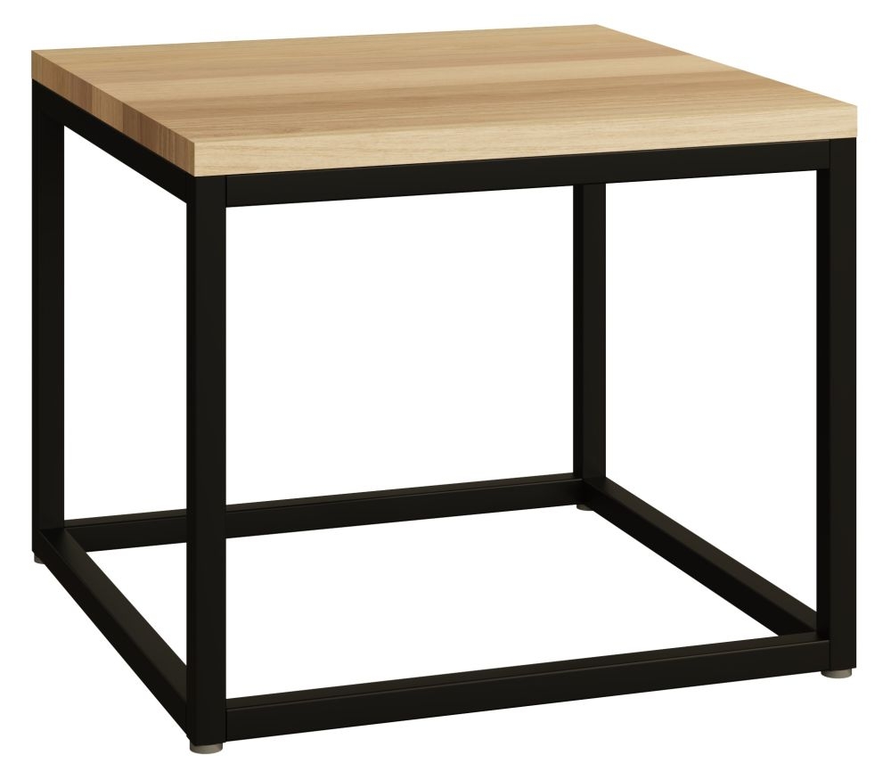 Mono Natural And Oak Square Side Table