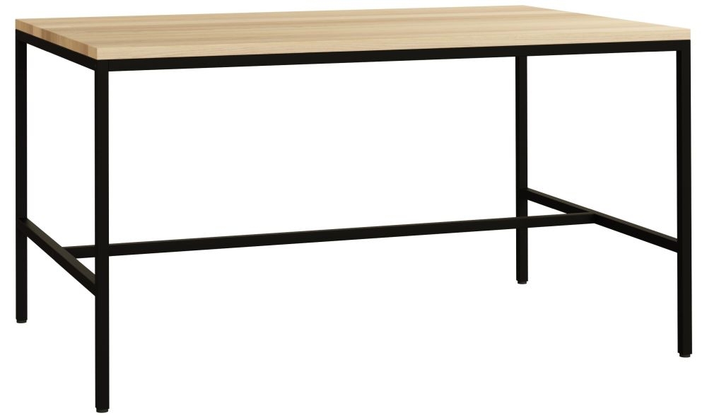 Mono Natural And Oak Dining Table 140cm Seats 6 Diners Rectangular Top