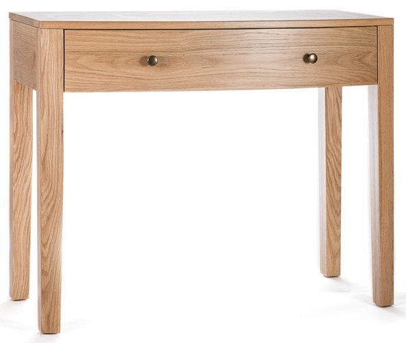Seville Natural Oak Bow Fronted Dressing Table
