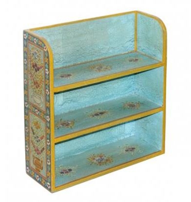 Florence Hand Painted Bookcase With 2 Shelves