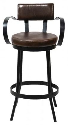 Industrial Padded Leather Bar Stool Sold In Pairs