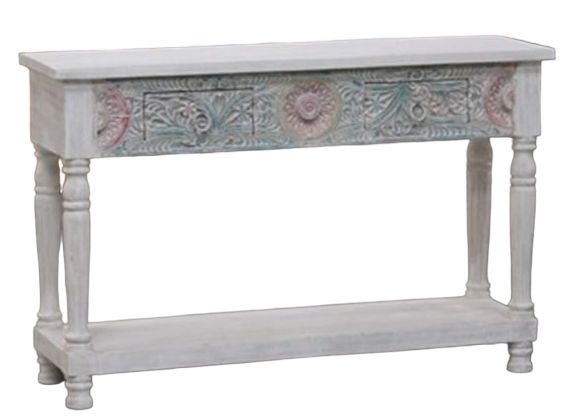 Meera Hand Painted Carved Console Table