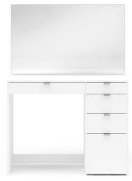 Birlea Ava White 5 Drawer Dressing Table With Mirror