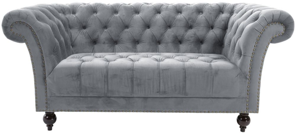 Birlea Chester Grey Fabric 2 Seater Sofa
