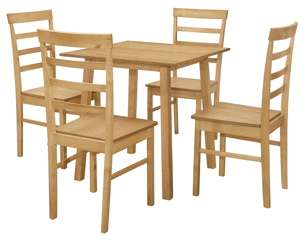 Birlea Stonesby Oak 75cm Square Dining Table And 4 Upton Chair