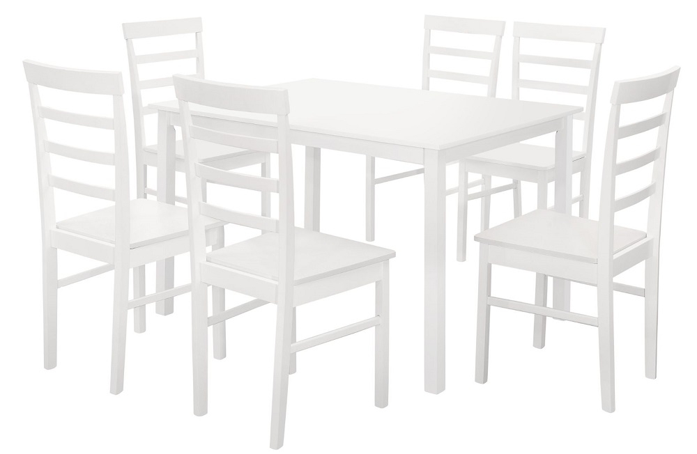 Birlea Cottesmore White 120cm Dining Table And 6 Upton Chair