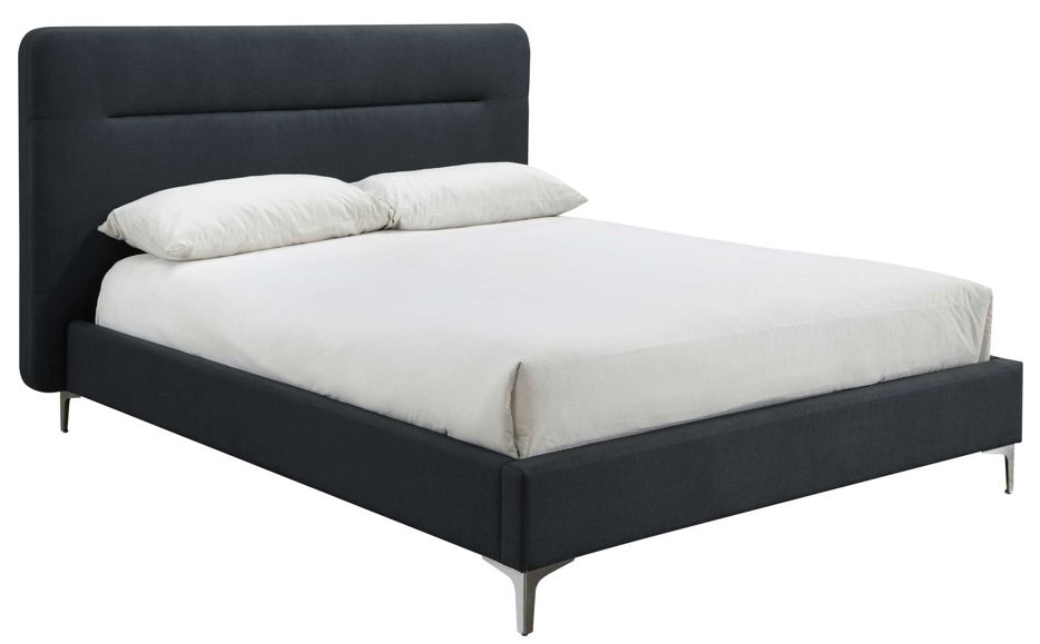 Berlin Finn Charcoal Fabric 5ft King Size Bed