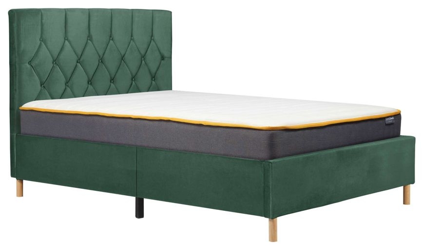 Loxley Green Fabric Bed Comes In Double And King Size