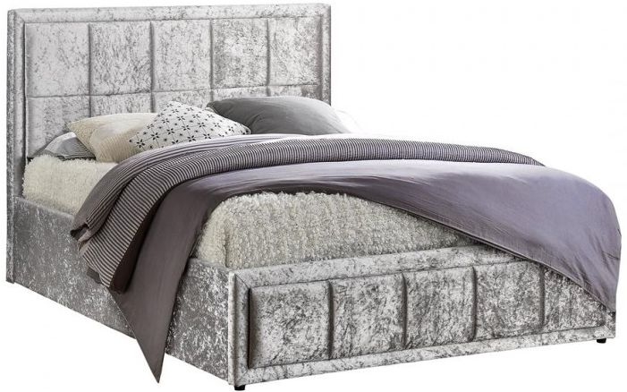 Birlea Hannover Steel Crushed Velvet Ottoman Bed