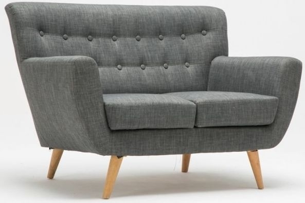 Birlea Loft Grey 2 Seater Fabric Sofa