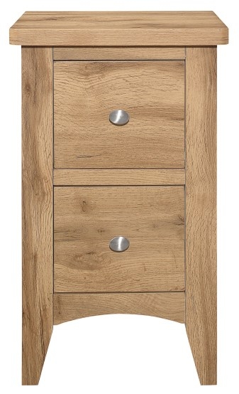 Birlea Hampstead Oak 2 Drawer Bedside Cabinet