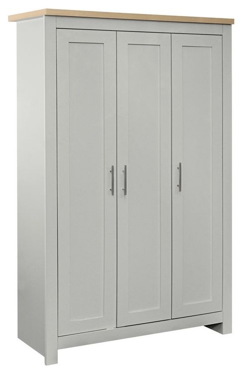 Birlea Highgate Grey Painted 3 Door Wardrobe