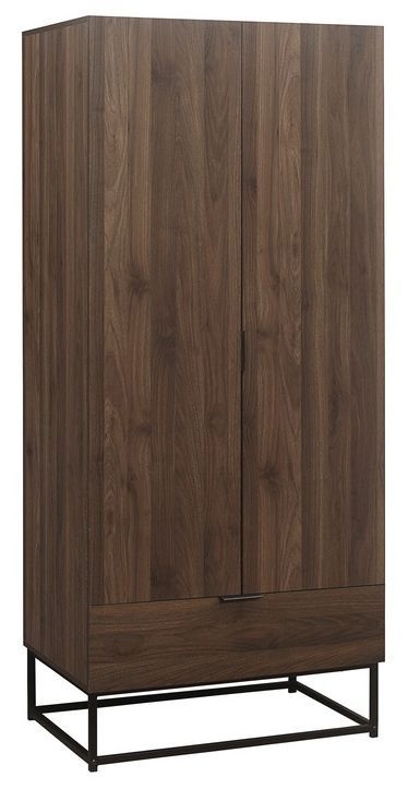 Birlea Houston Walnut Effect 2 Door Wardrobe